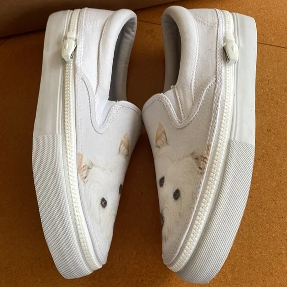 NWT Westie Dog Art Zip Slip On Shoes Sz 7.5 - Picture 3 of 10